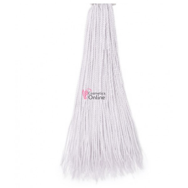 Codite de par Afro Thin Senegalese Crochet Twist Braids de 60 cm Alb TSA9
